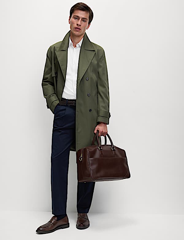 Slim Fit Pure Easy Iron Cotton with Stretch Shirt - US