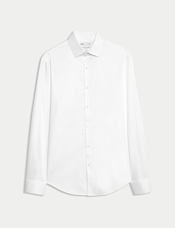 Slim Fit Pure Easy Iron Cotton with Stretch Shirt - US