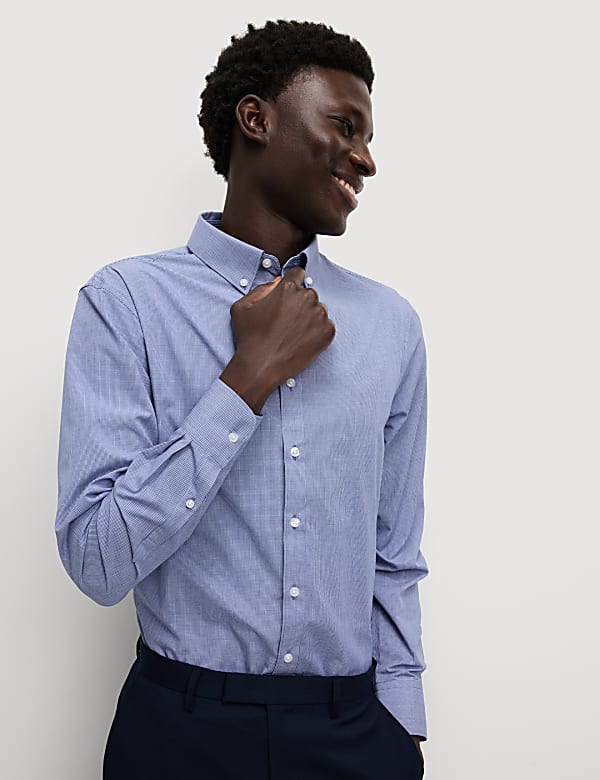 Łatwe w prasowaniu koszule w kratę o kroju regular fit 2 szt. - PL