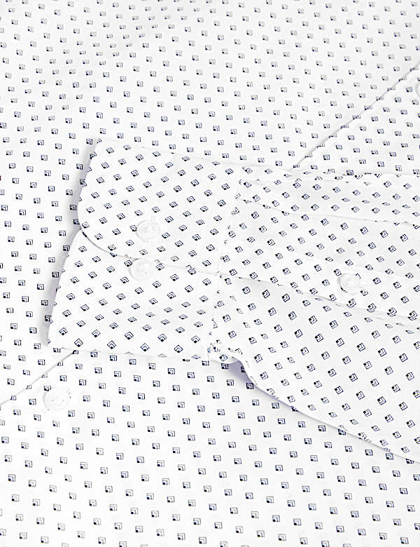 חולצה מתערובת כותנה בגזרה ישרה עם הדפס - IL