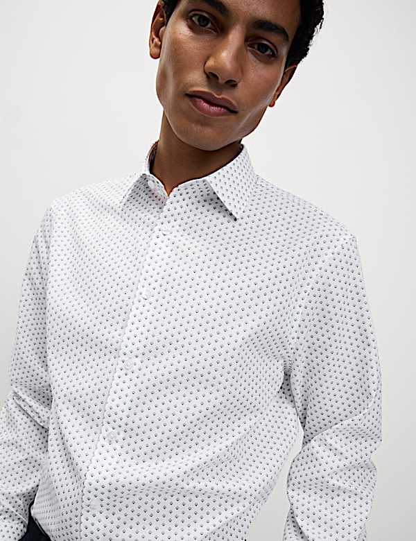 חולצה מתערובת כותנה בגזרה ישרה עם הדפס - IL