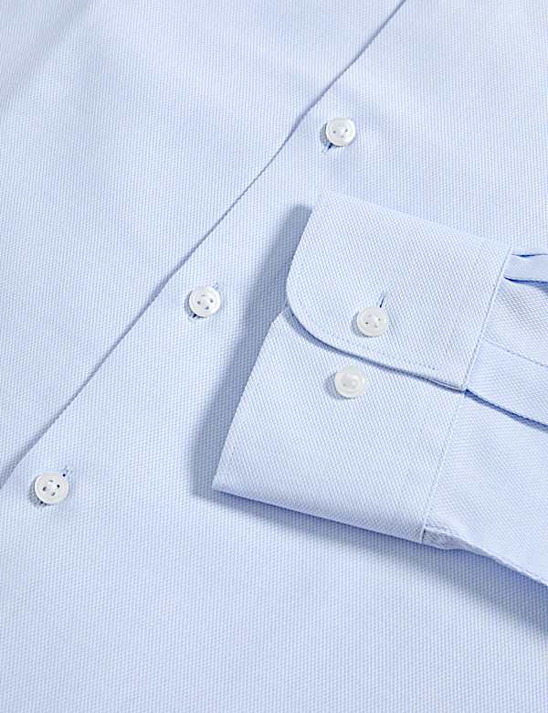 חולצה מתערובת כותנה ללא גיהוץ בגזרה ישרה - IL