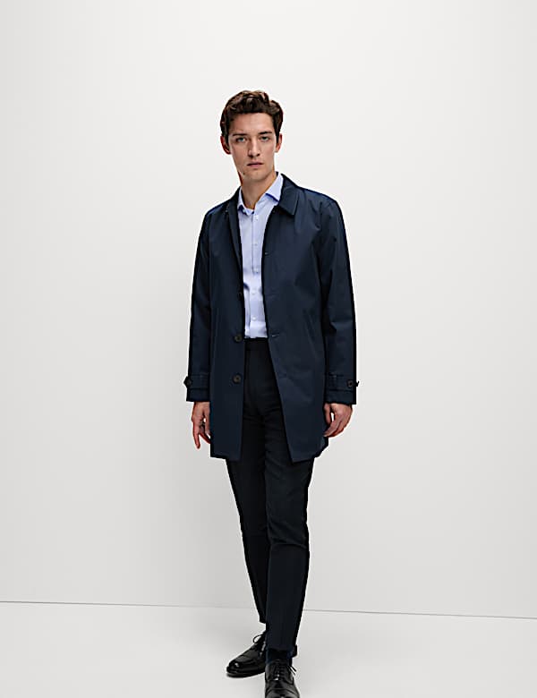 חולצה מתערובת כותנה ללא גיהוץ בגזרה ישרה - IL