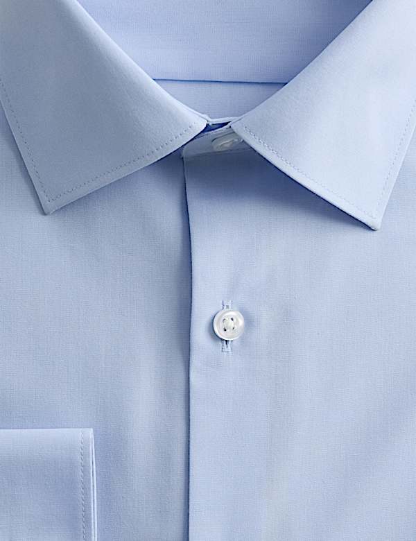 Skinny Fit Easy Iron Cotton Blend Shirt - AU