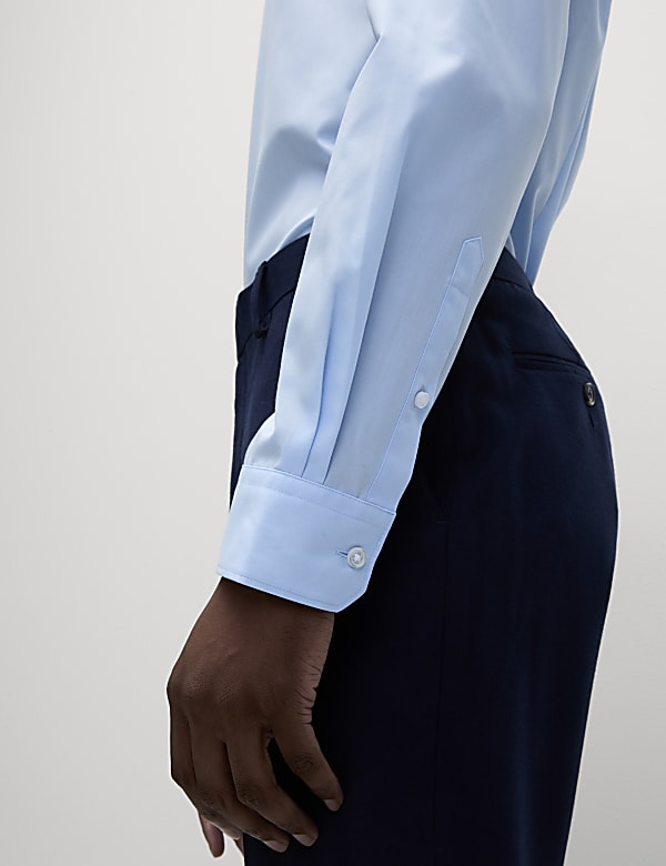 Skinny Fit Easy Iron Cotton Blend Shirt - AU