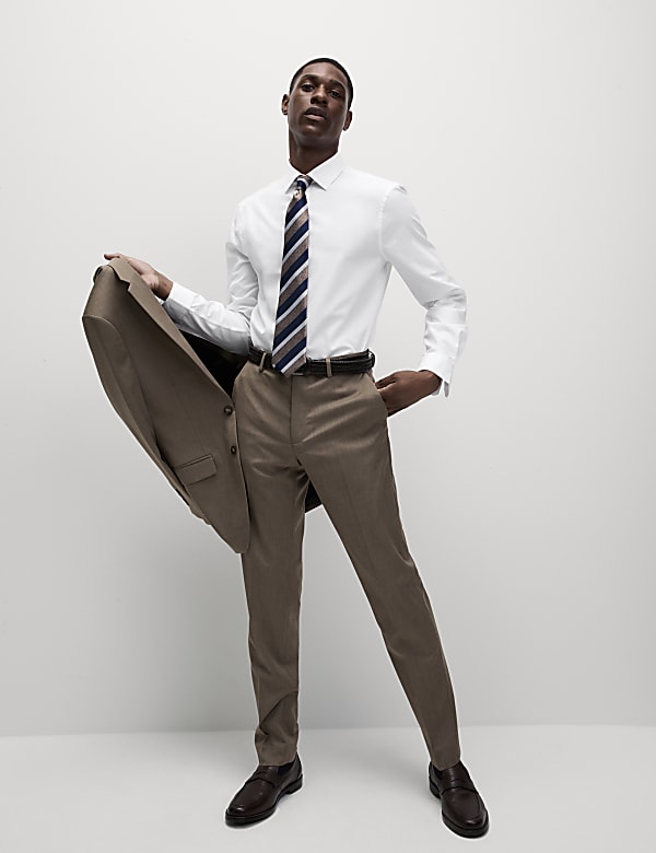 Πουκάμισο σε στενή γραμμή με εύκολο σιδέρωμα από σύμμεικτο βαμβάκι - GR