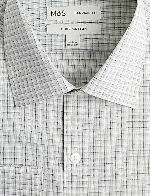 Regular Fit Pure Cotton Check Shirt
