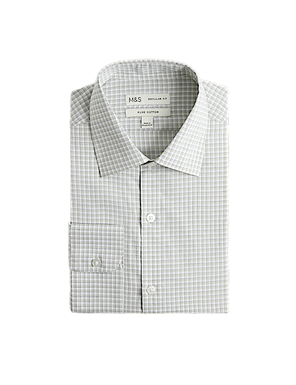Regular Fit Pure Cotton Check Shirt