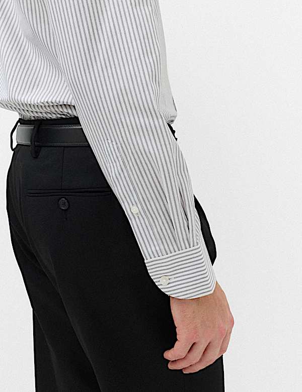 Regular Fit Pure Cotton Striped Shirt - IT