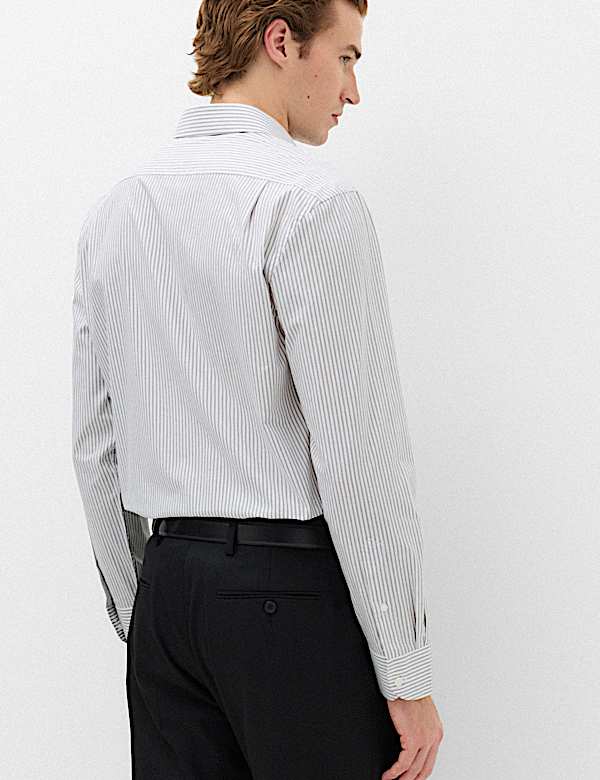 Regular Fit Pure Cotton Striped Shirt - IT