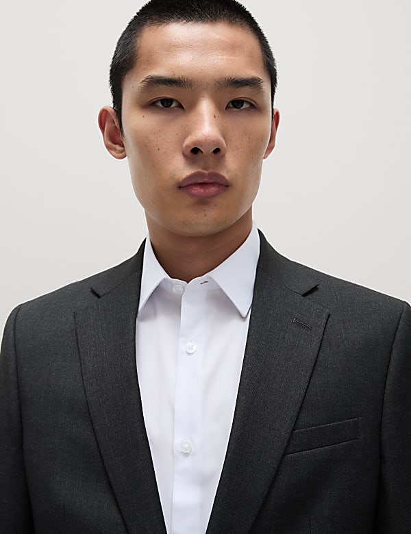 Slim Fit Easy Iron Cotton Blend Shirt