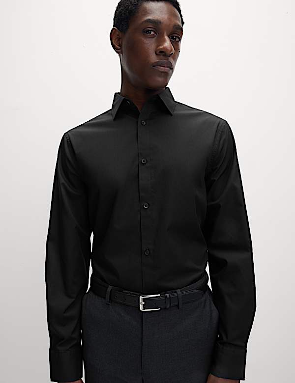Regular Fit Easy Iron Cotton Blend Shirt - US