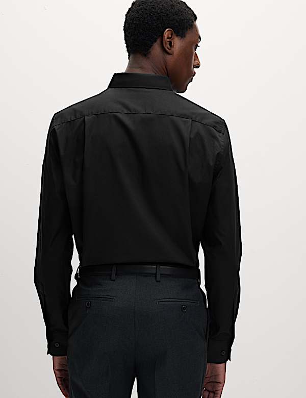 Regular Fit Easy Iron Cotton Blend Shirt