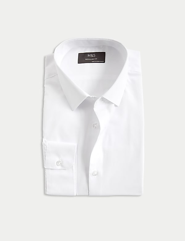 Regular Fit Easy Iron Cotton Blend Shirt - CN