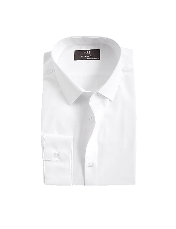 Regular Fit Easy Iron Cotton Blend Shirt