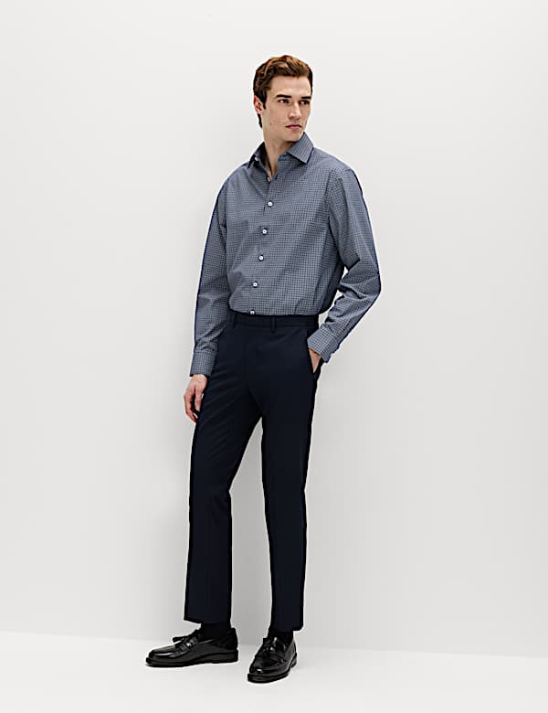 Regular Fit Easy Iron Cotton Blend Shirt - BN