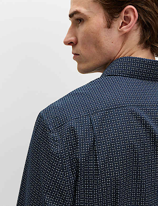 Regular Fit Easy Iron Cotton Blend Shirt - EE