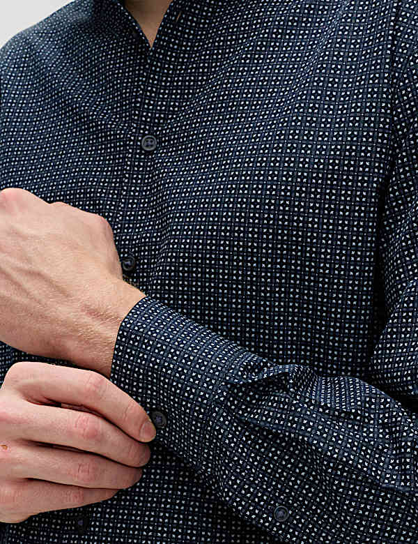 Regular Fit Easy Iron Cotton Blend Shirt - EE