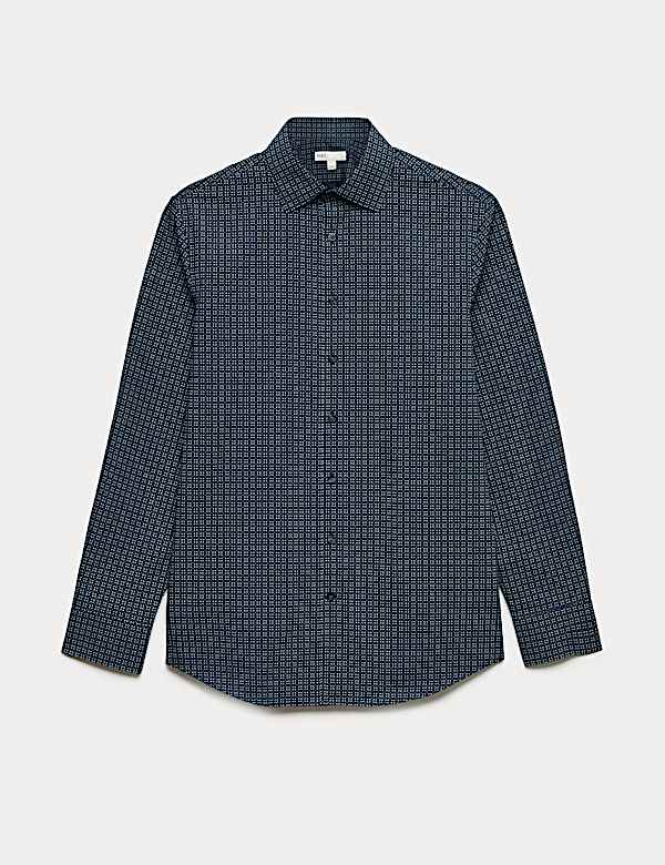 Regular Fit Easy Iron Cotton Blend Shirt - EE
