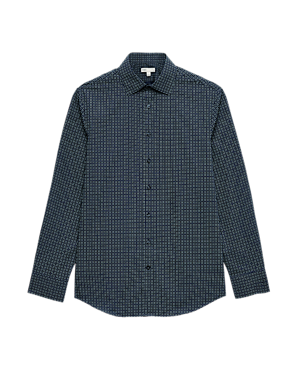 Regular Fit Easy Iron Cotton Blend Shirt
