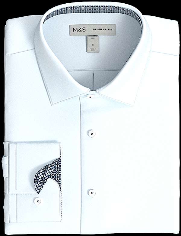 Regular Fit Easy Iron Cotton Blend Shirt