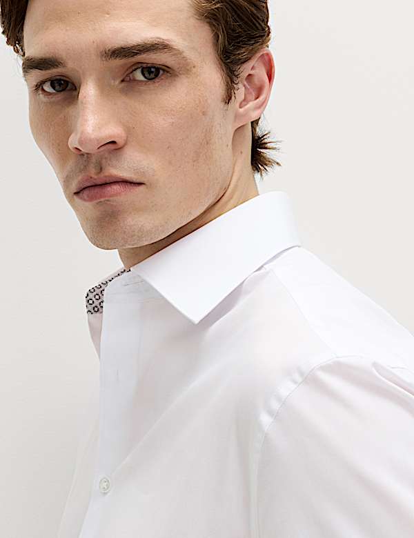 Regular Fit Easy Iron Cotton Blend Shirt - DE