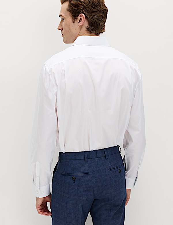 Regular Fit Easy Iron Cotton Blend Shirt - DE