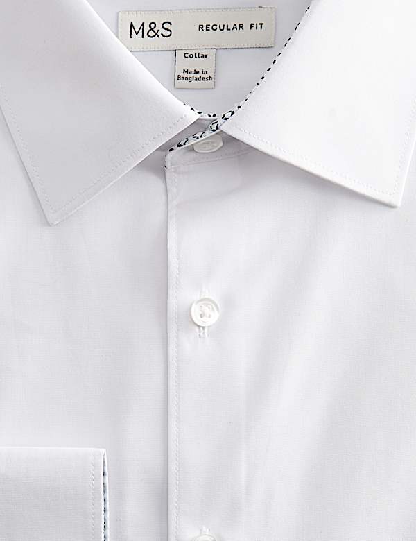 Regular Fit Easy Iron Cotton Blend Shirt