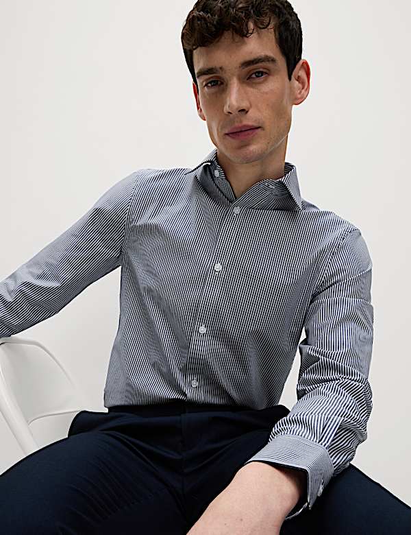 2pk Regular Fit Easy Iron Cotton Blend Poplin Shirts