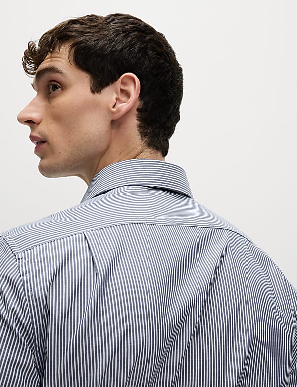 2pk Regular Fit Easy Iron Cotton Blend Poplin Shirts - MX