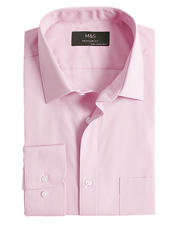 Regular Fit Easy Iron Cotton Blend Shirt