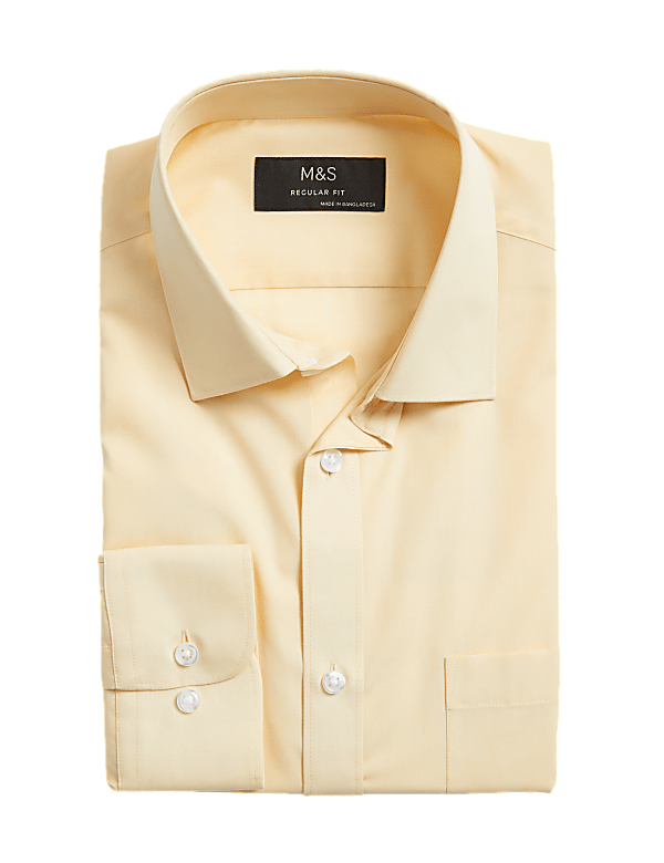 Regular Fit Easy Iron Cotton Blend Shirt