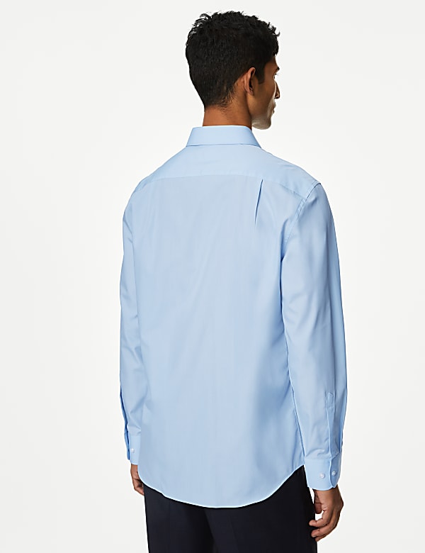 Regular Fit Easy Iron Cotton Blend Shirt