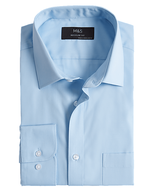 Regular Fit Easy Iron Cotton Blend Shirt