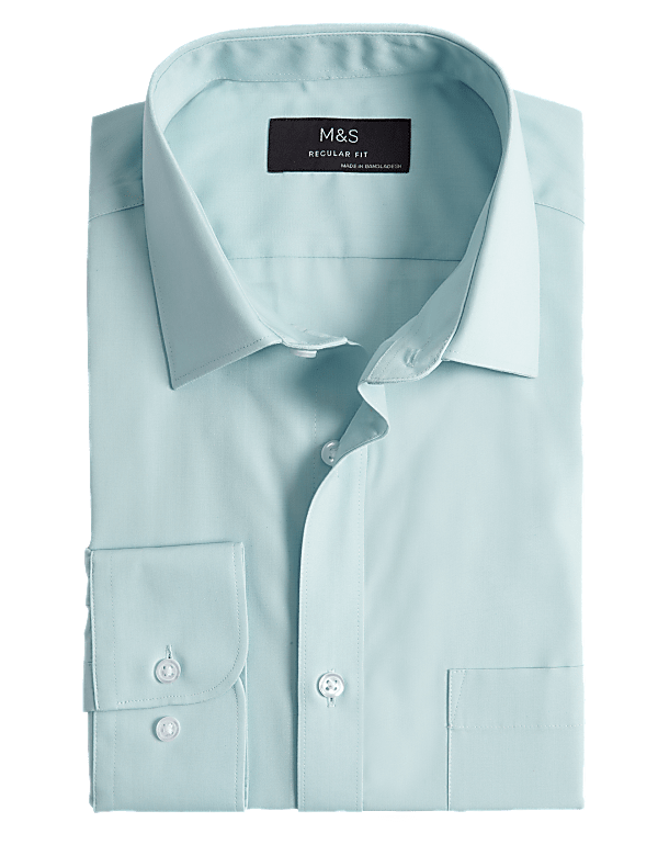 Regular Fit Easy Iron Cotton Blend Shirt