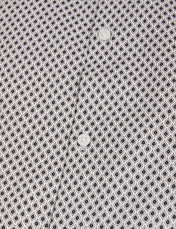 Regular Fit Easy Iron Pure Cotton Print Shirt