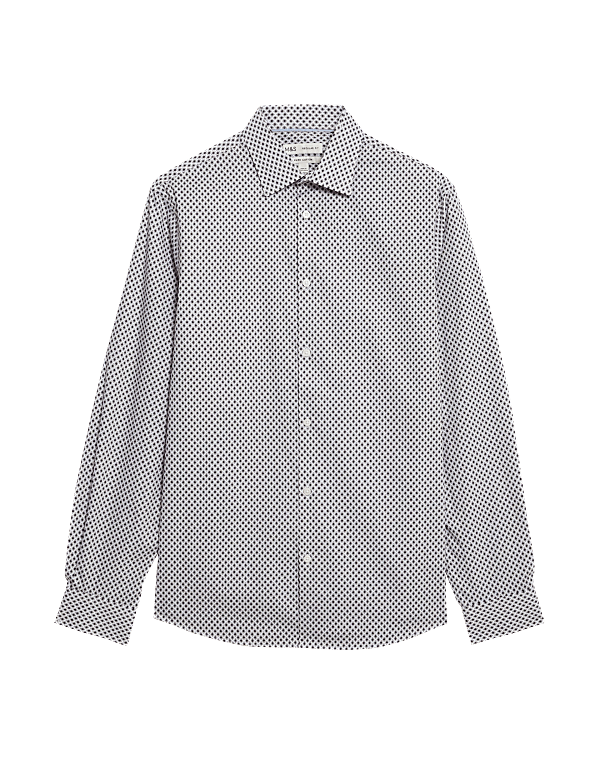 Regular Fit Easy Iron Pure Cotton Print Shirt