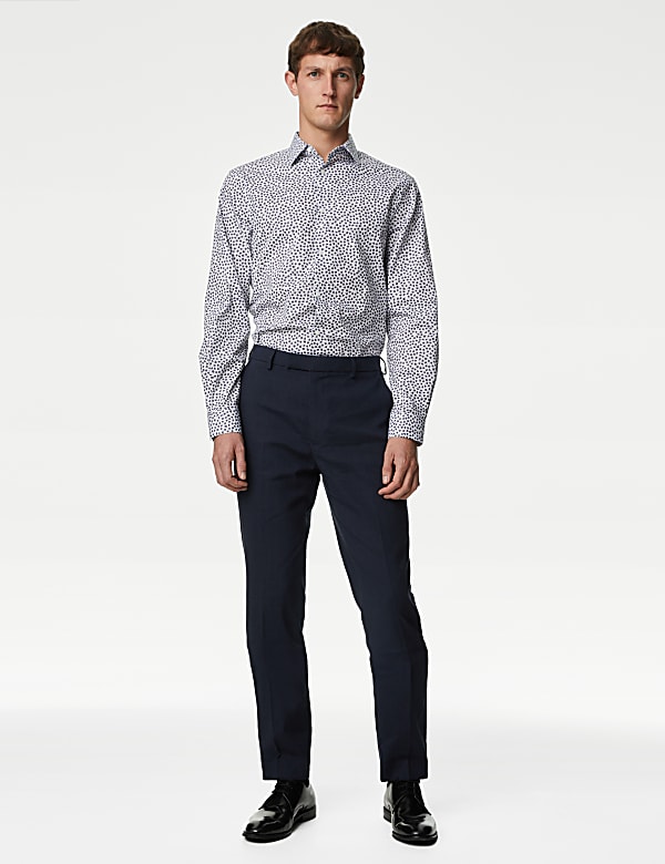 Regular Fit Easy Iron Pure Cotton Print Shirt