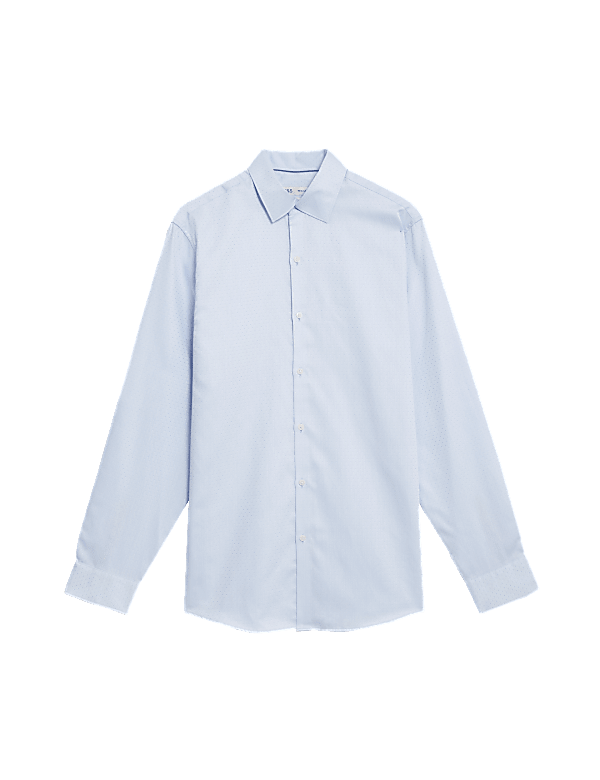 Regular Fit Pure Cotton Dobby Spot Shirt