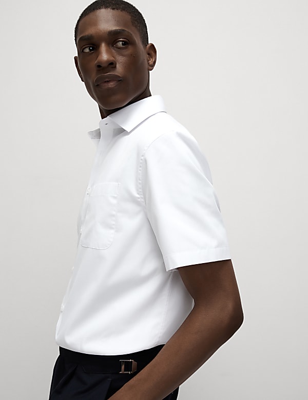 Regular Fit Cotton Blend Short Sleeve Shirt - VN