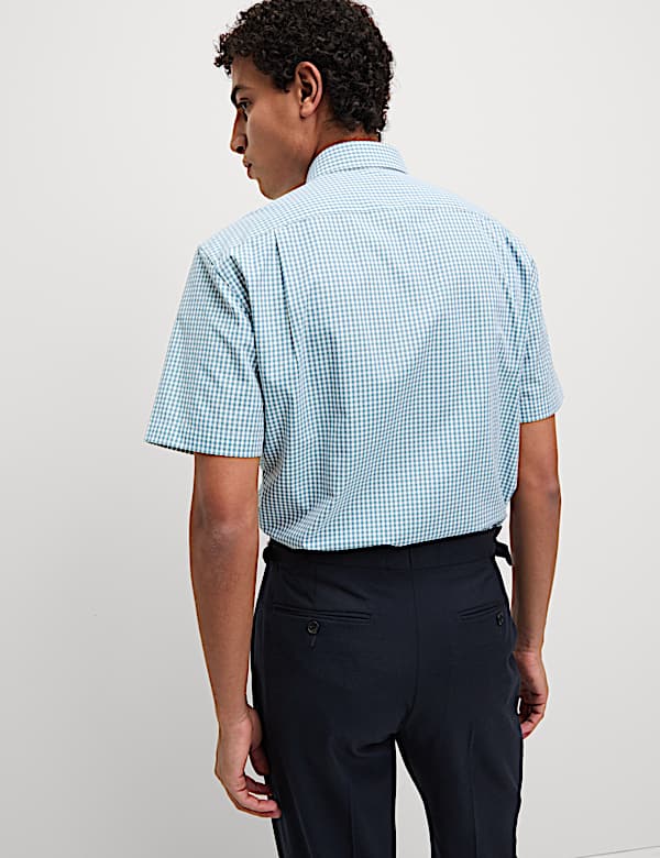 2pk Regular Fit Short Sleeve Checked Shirts - ES