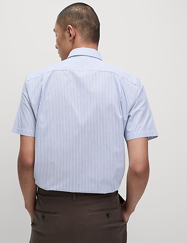 Lot de 2 chemises ray&eacute;es &agrave; manches courtes coupe standard - FR