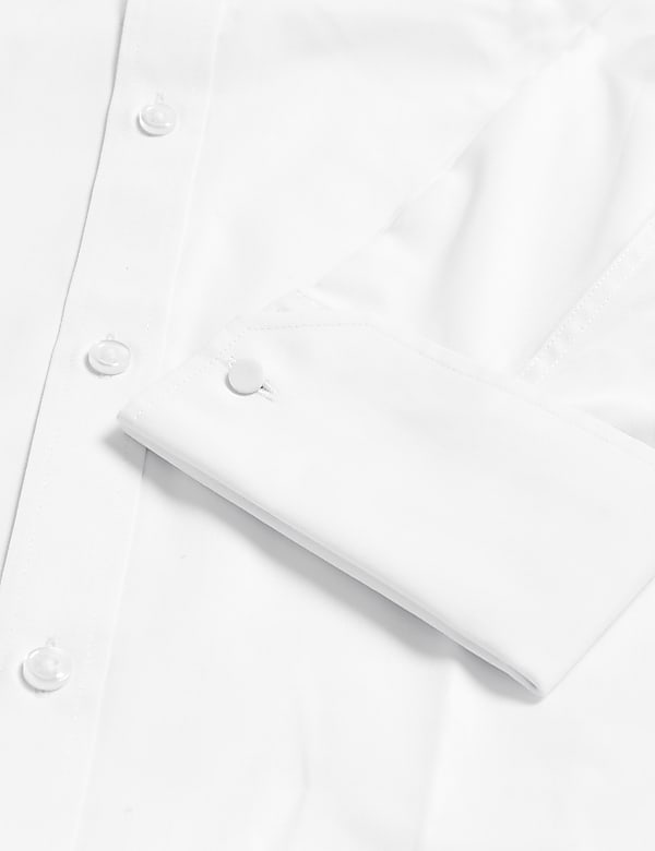 Regular Fit Cotton Blend Double Cuff Shirt - VN