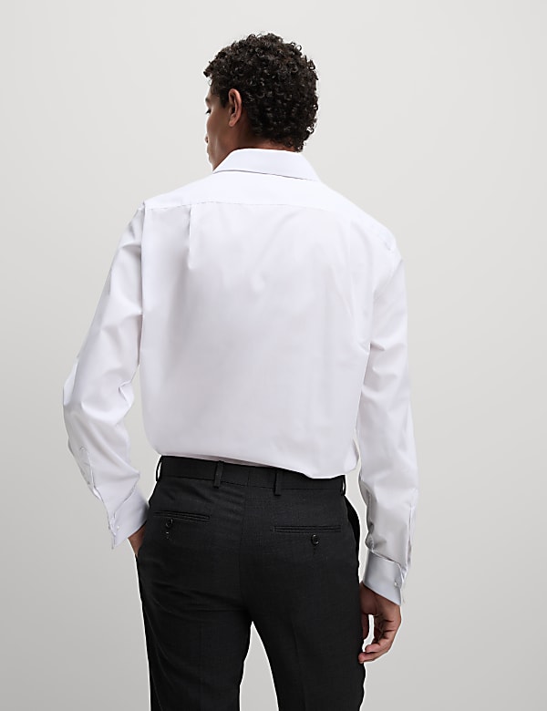 Regular Fit Cotton Blend Double Cuff Shirt - VN