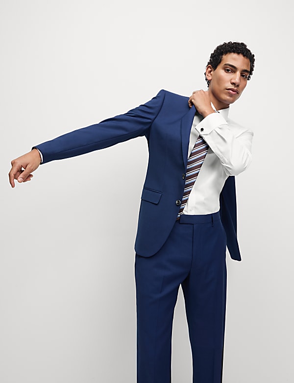 Slim Fit Cotton Blend Double Cuff Shirt - LU