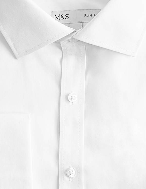 Chemise coupe cintr&eacute;e en coton m&eacute;lang&eacute; &agrave; poignets mousquetaires - BE