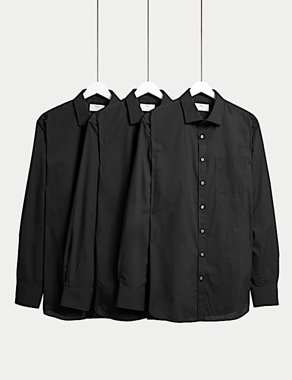 3pk Regular Fit Easy Iron Long Sleeve Shirts - JO