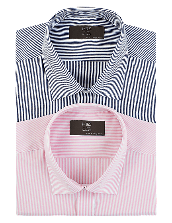 2 Pack Tailored Fit Long Sleeve Shirts
