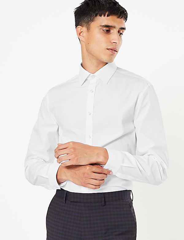 2 Pack Skinny Fit Stretch Long Sleeve Shirt
