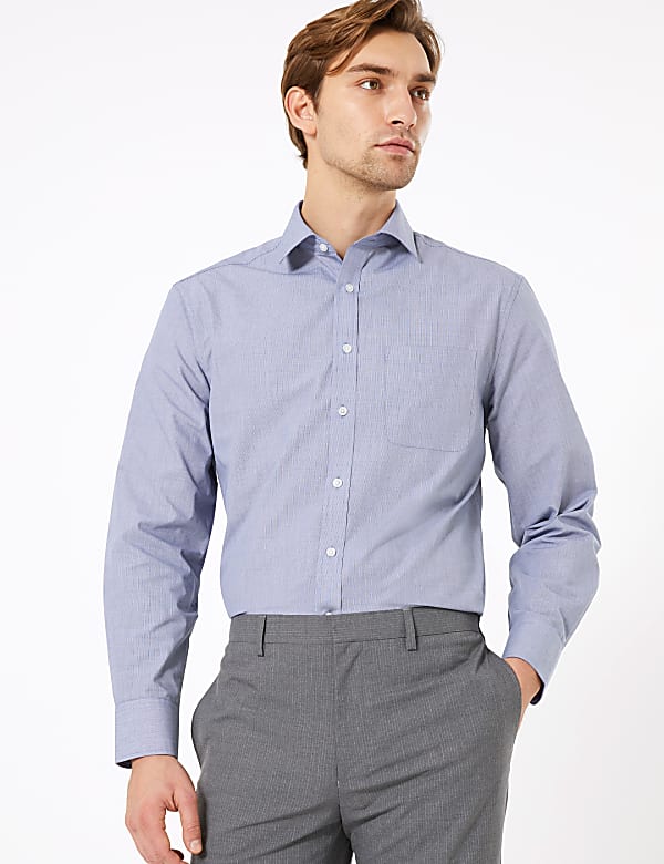 2 Pack Regular Fit Check Long Sleeve Shirts